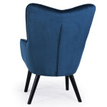 Paris Prix Fauteuil Scandinave Velours "Vianey" 100cm Bleu