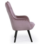 Paris Prix Fauteuil Scandinave Velours "Vianey" 100cm Rose