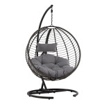 paris prix Fauteuil Suspendu "Bacolod" 205cm Noir & Gris