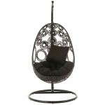 Paris Prix Fauteuil Suspendu & Coussin "Bula" 197cm Noir