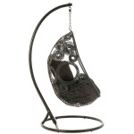 Paris Prix Fauteuil Suspendu & Coussin "Bula" 197cm Noir