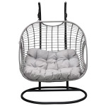 Paris Prix Fauteuil Suspendu Double "Viga" 196cm Gris
