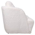 Paris Prix Fauteuil Tissu "Peau De Mouton" 77cm Crème