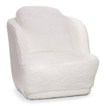 paris prix Fauteuil Tissu "Peau de Mouton" 77cm Crème
