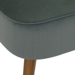 Paris Prix Fauteuil Velours Design "Naova" 78cm Vert Céladon