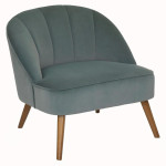 paris prix Fauteuil Velours Design "Naova" 78cm Vert Céladon