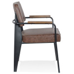 Paris Prix Fauteuil Vintage Design "Bonito" 82cm Marron