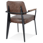 Paris Prix Fauteuil Vintage Design "Bonito" 82cm Marron