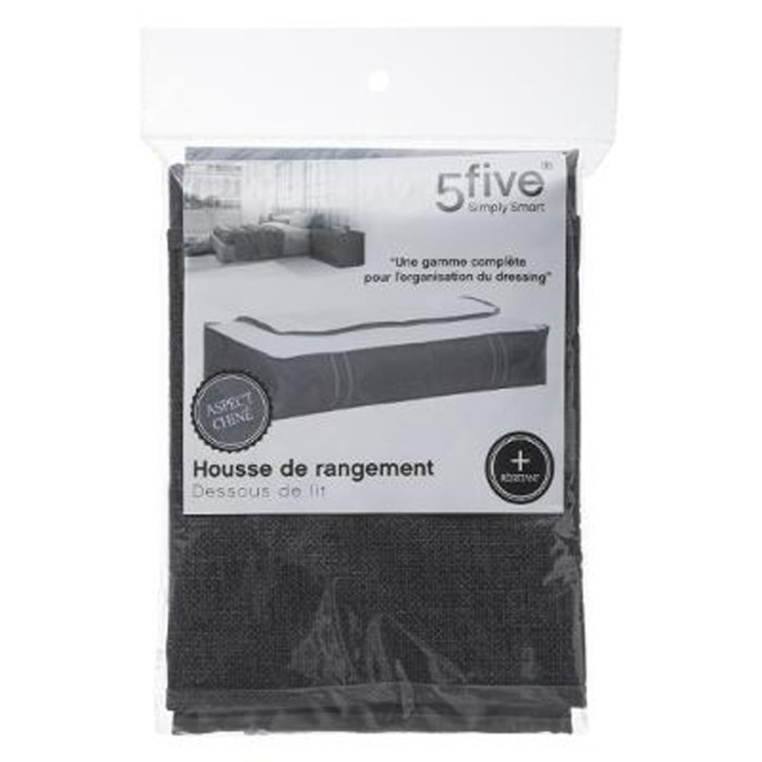 Paris Prix Housse De Rangement "Dressing" 45x100cm Gris Foncé