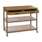 Paris Prix Ilot De Cuisine 2 Niveaux "Linha" 108cm Naturel