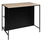 Paris Prix Ilot De Cuisine Design "Aliaj" 115cm Naturel & Noir