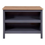 paris prix Ilot de Cuisine "Melina" 124cm Anthracite & Chêne