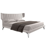 Paris Prix Lit Adulte Avec Sommier "Glen" 180x200cm Gris Clair