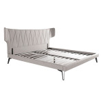 paris prix Lit Adulte Avec Sommier "Glen" 180x200cm Gris Clair