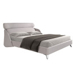 Paris Prix Lit Adulte Avec Sommier "Rich" 180x200cm Gris Clair