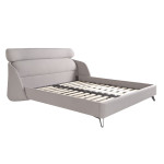 paris prix Lit Adulte Avec Sommier "Rich" 180x200cm Gris Clair