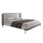Paris Prix Lit Adulte Avec Sommier "Roderick" 180x200cm Gris
