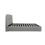 Paris Prix Lit Adulte Coffre Tissu "Jamal" 140x190cm Gris Clair
