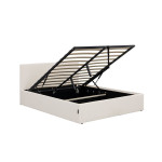 Paris Prix Lit Adulte Coffre Velours "Bonito" 140x190cm Beige