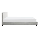 Paris Prix Lit Adulte Design "Mera" 140x190cm Gris Clair