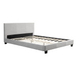 Paris Prix Lit Adulte Design "Mera" 140x190cm Gris Clair