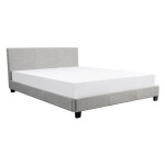paris prix Lit Adulte Design "Mera" 140x190cm Gris Clair