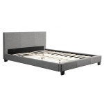 paris prix Lit Adulte Design "Mera" 140x190cm Gris Foncé