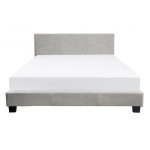 Paris Prix Lit Adulte Design "Mera" 160x200cm Gris Clair