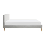 Paris Prix Lit Adulte En Tissu" Cormat" 140x190cm Gris Clair
