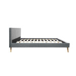 Paris Prix Lit Adulte En Tissu" Cormat" 160x200cm Gris Foncé