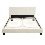 Paris Prix Lit Adulte En Tissu "Mera" 140x190cm Naturel