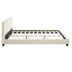 Paris Prix Lit Adulte En Tissu "Mera" 140x190cm Naturel
