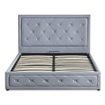 Paris Prix Lit Adulte Sommier Relevable "Adany" 140x190cm Gris