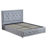 paris prix Lit Adulte Sommier Relevable "Adany" 140x190cm Gris