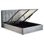 Paris Prix Lit Adulte Sommier Relevable "Birma" 160x200cm Argent