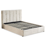 paris prix Lit Adulte Sommier Relevable "Birma" 160x200cm Beige