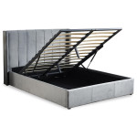 Paris Prix Lit Adulte Sommier Relevable "Fady" 140x190cm Gris