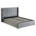 paris prix Lit Adulte Sommier Relevable "Fady" 140x190cm Gris