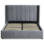 Paris Prix Lit Adulte Sommier Relevable "Fady" 160x200cm Gris