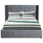 Paris Prix Lit Adulte Sommier Relevable "Fady" 160x200cm Gris