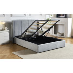 Paris Prix Lit Adulte Sommier Relevable "Fady" 180x200cm Gris