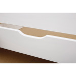 Paris Prix Lit Banquette En Bois 4 Tiroirs "Max" 90x200cm Blanc