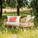 Paris Prix Lit Banquette En Rotin "Pierre" 77x186cm Naturel