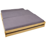 Paris Prix Lit Banquette Enfant Bois "Axel" 90x200cm Naturel