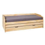 paris prix Lit Banquette Enfant Bois "Axel" 90x200cm Naturel