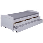 Paris Prix Lit Banquette Enfant En Bois "Rob" 90x190cm Blanc