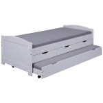 Paris Prix Lit Banquette Enfant En Bois "Rob" 90x200cm Blanc