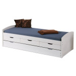 paris prix Lit Banquette Enfant en Bois "Rob" 90x200cm Blanc