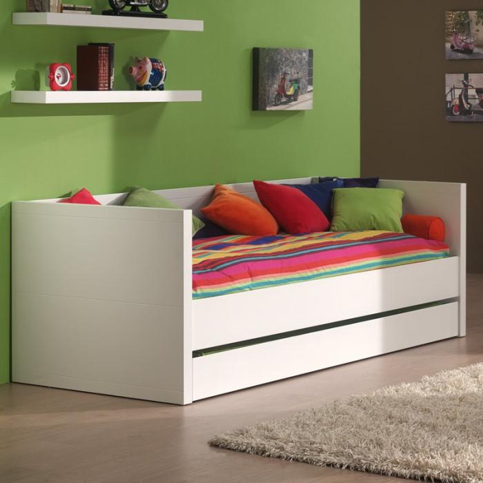 Paris Prix Lit Banquette Enfant "Lara" 90x200cm Blanc