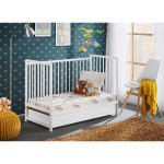 Paris Prix Lit Bébé Matelas & Tiroir De Lit "Cypi" 60x120cm Blanc